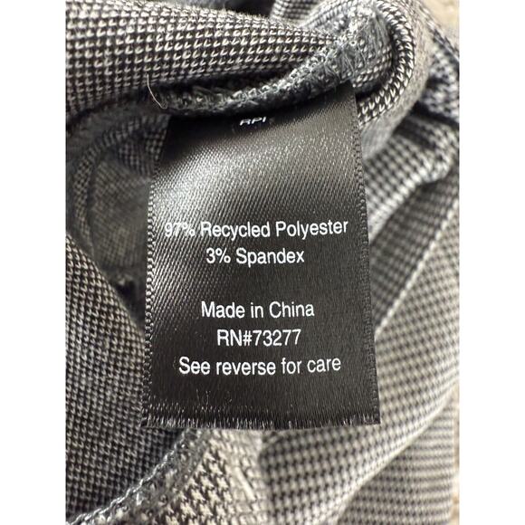 So Womens Size S Houndstooth Tie Front Black White Pants Casual Stretch - Picture 9 of 11